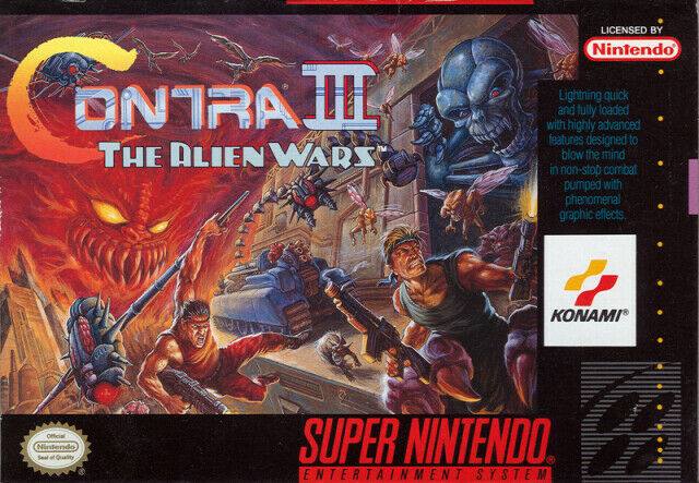 SNES Contra III AKA Super Nintendo Contra 3 Alien Wars